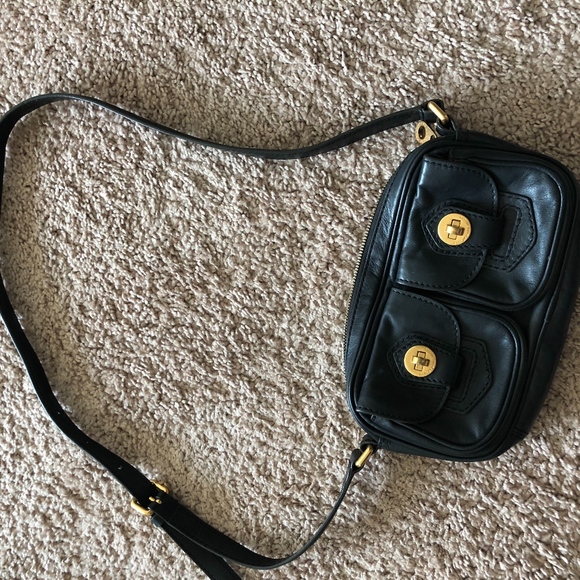 Marc By Marc Jacobs Handbags - Marc Jacobs Black and Gold Crossbody Bag